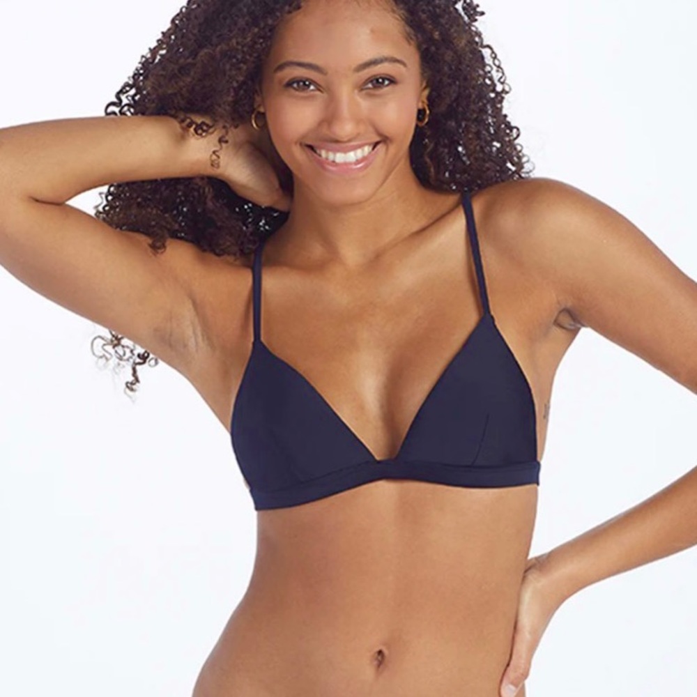 H&M Navy Triangle Bikini Top